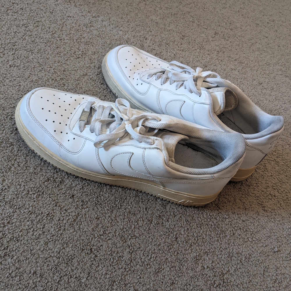 Nike Air Force 1 Low White/Gum Size 12 – Classic Style, Gently Used